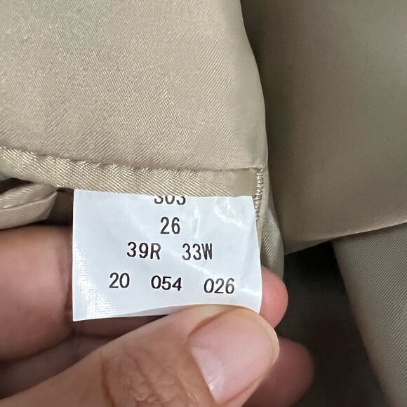 Brook Brothers Men Regent Fit Blazer Beige Jacket Sz 39R, 33W Padded Shoulders - Picture 14 of 15